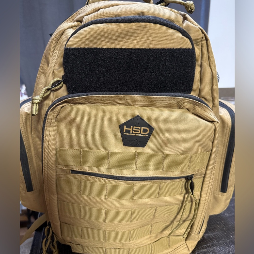 High Speed Daddy Tan Tactical Diaper Backpack with Changing Pad